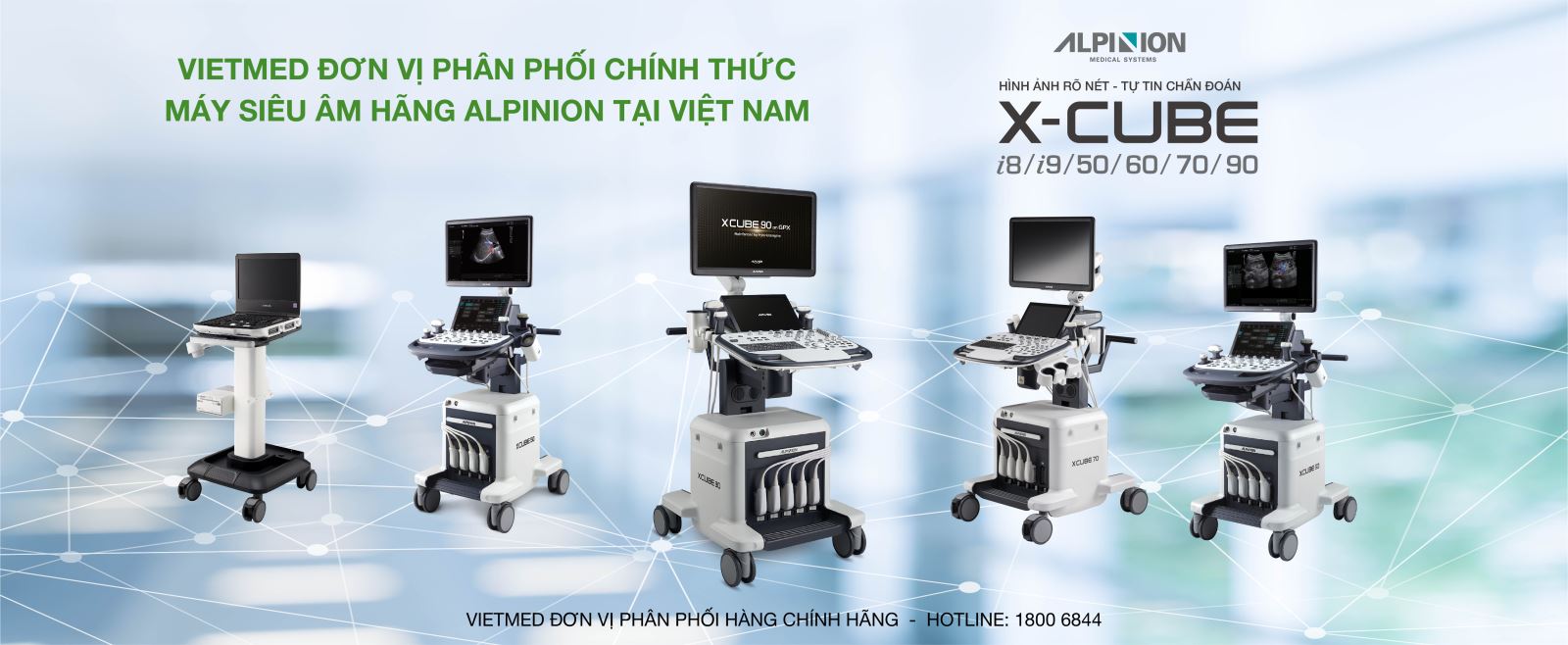 Vietmed đơn vị phân phối chính thức máy siêu âm Alpinion tại Việt Nam